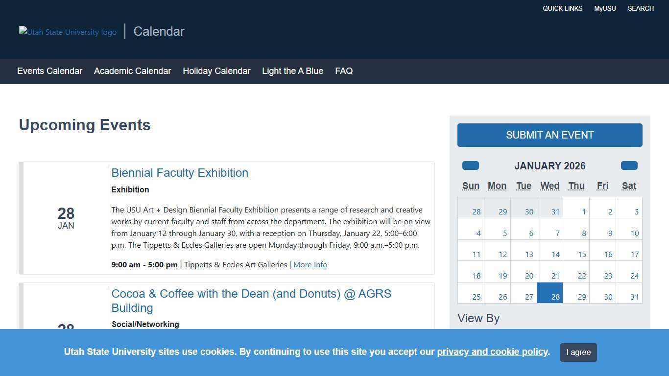 Utah State University Events Calendar Upcoming Events
